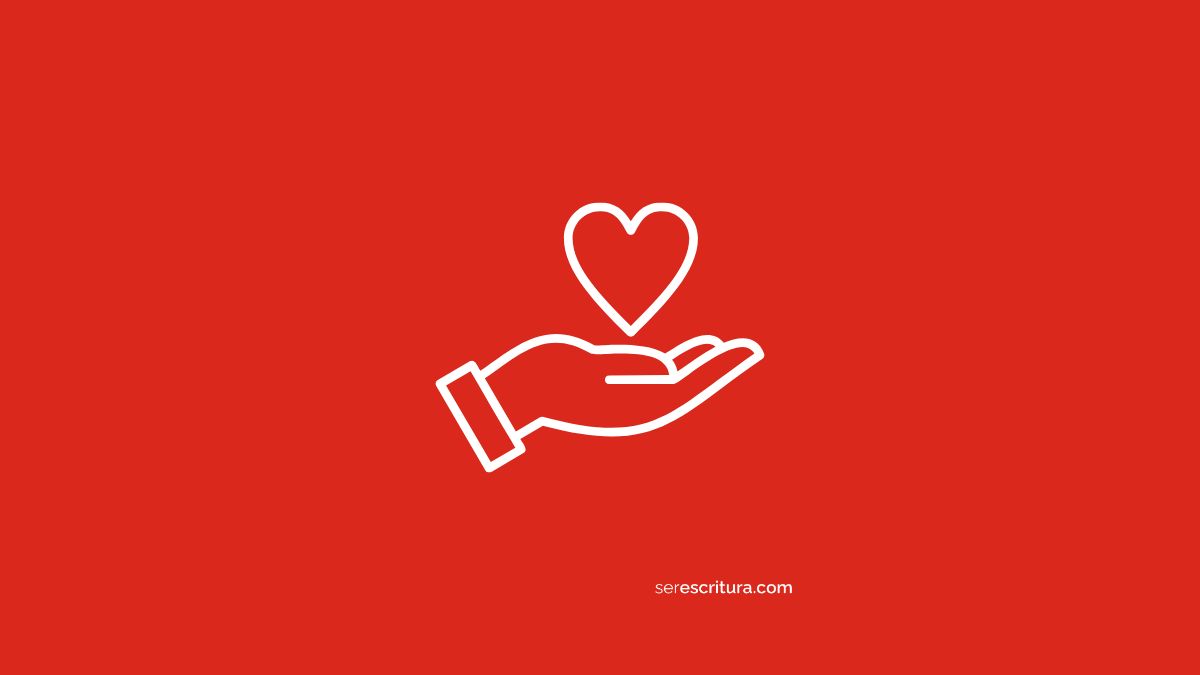 Ilustración de una mano ofreciendo un corazón, simbolizando la comunicación conmovedora y transformadora, clave del taller "Informes que inspiran" de Ser Escritura.